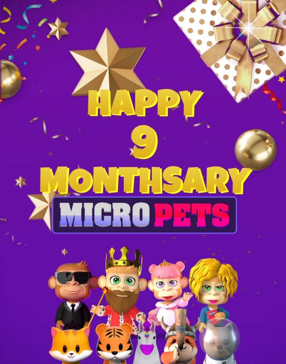 henryestaras12's tweet photo. @Ralvero HAPPY 9 MONTHS MICROPETS FAM🎉❤️ 

keep strong community and 
more Months and Years to celebrate #MicroPets ❤️❤️❤️❤️❤️

#MicroPets #MicroApes #9months #BNB #BSC #NFTs https://t.co/iVIXqN2NnC