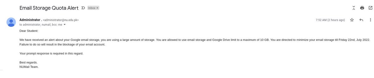 umarfarooq_ch's tweet photo. NUCES account is not unlimited. 🥴
#nu #fast #numail #nuces https://t.co/jejIGivoP1