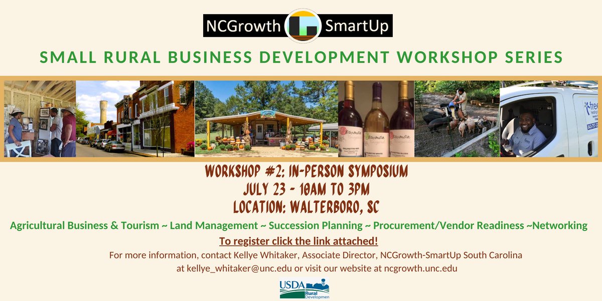 Have you registered yet!?! 

forms.gle/X9QxqfihvYCvT8…
Event is FREE and lunch is provided. 

The first 10 to register will receive a free 1hr consult from NCGrowth-

Lenders and other Business Resource Partners will be on hand to discuss programs and other available resources.