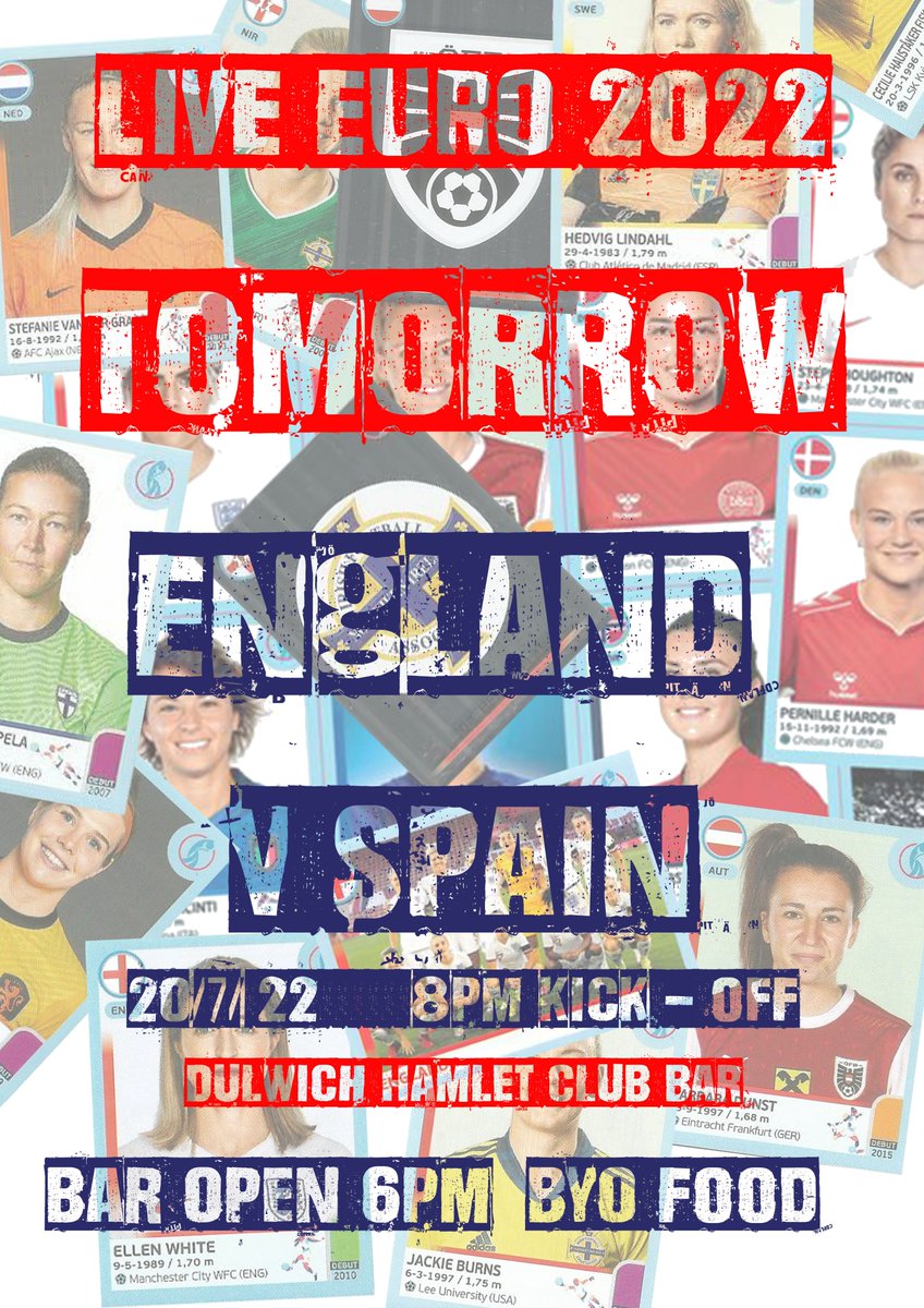 Quarter Final 
England v Spain 
Tomorrow 8pm kick off 

#DHFC #WEURO2022 #Lionesses #womensfootball