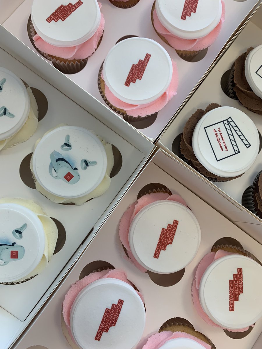 Hace un año que se incorporaban a nuestro área de TMT <a href="/HelenaSuarezJaq/">Helena Suarez Jaquet</a> <a href="/suarezlozano/">Jose A.Suarez Lozano</a> y sus equipos. Así nos lo han recordado hoy 😋 ¡Una suerte teneros en #EcijaTeam!