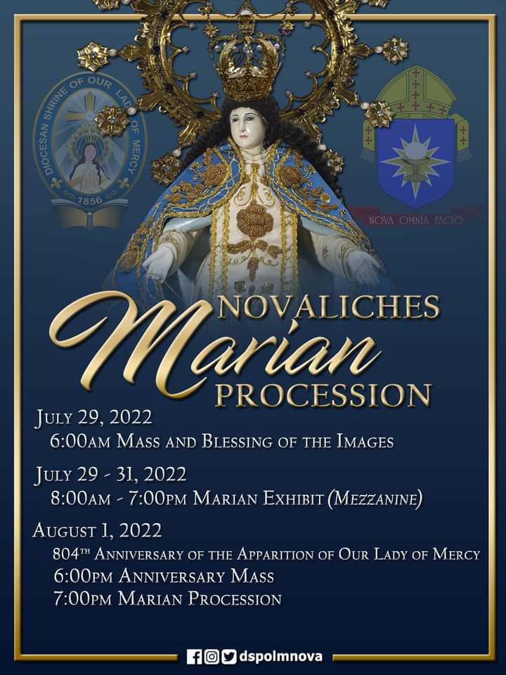 dspolmnova's tweet photo. TINGNAN: Maging updated sa mga Gawain at Selebrasyon na inihanda ng ating Dambana para sa nalalapit na Ika-804 Apparisyon ng Mahal na Ina ng Awa.

1. July 29 (6:00 AM) – Misa at Pagbabasbas ng Imahe
2. July 29 – 31 (8:00 AM – 7:00 PM) – Marian Exhibit (2nd Flr. Mezzanine) https://t.co/rg8Q3jdu5U