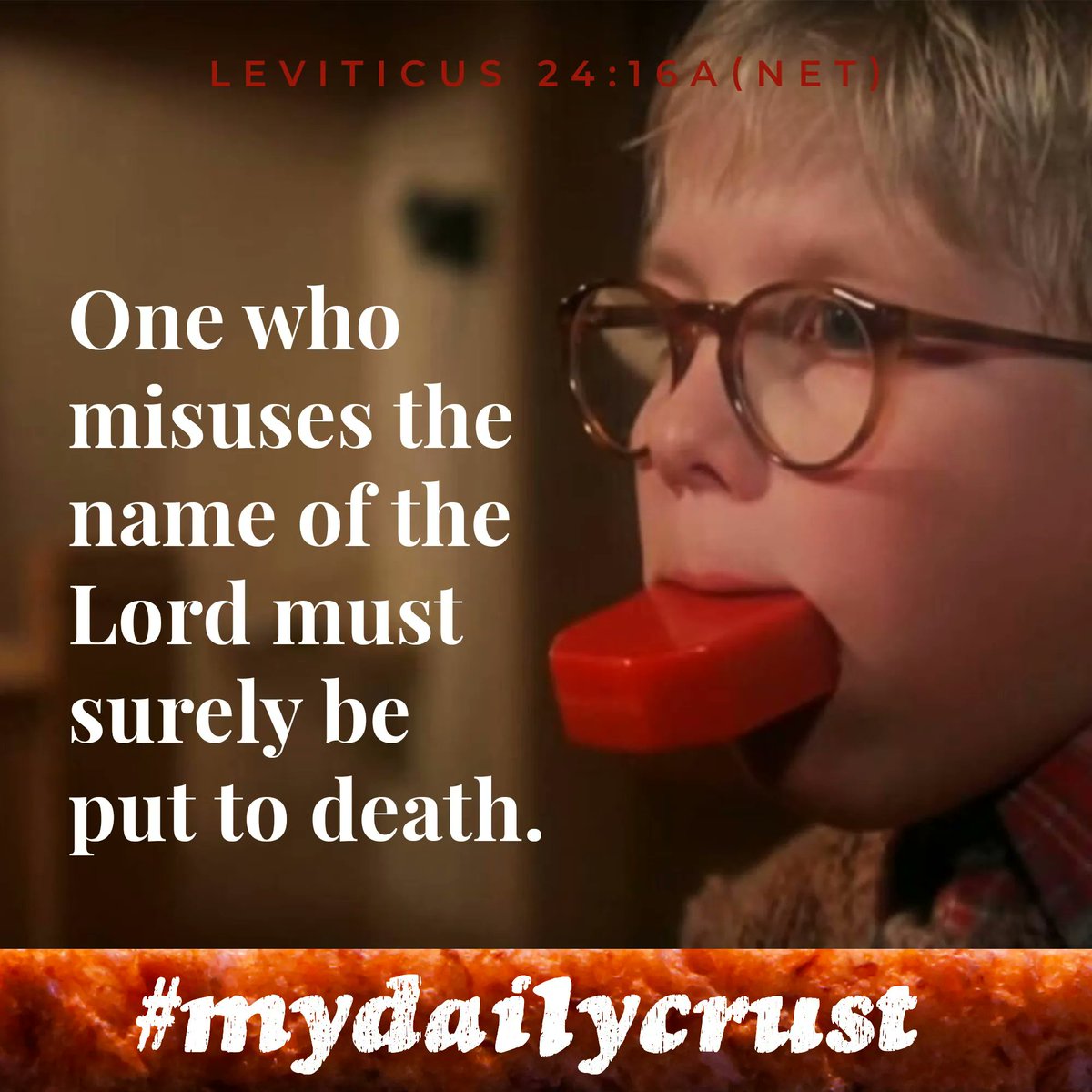 crust_daily's tweet photo. #JesusChrist! If #God punished all who misuse his name (names?) the street should be littered with bodies! Why not just wash their mouths out with #soap?
#puttodeath #verseoftheday #satire #christian #religion #blasphemy #heresy #sacrilege #carnage #punishment #ralphie #fairuse https://t.co/MX24PaaSJd