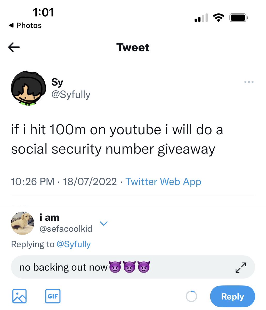 sefacoolkid's tweet photo. @Syfully no backing out now😈😈😈 https://t.co/m0Kwacykug