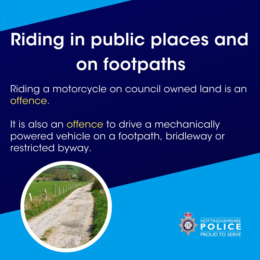 nottspolice's tweet photo. #OFFROADBIKING | Visit the advice page here for more information on how to report an off-road biking issue: https://t.co/MQXDPya6P6 https://t.co/NRZx2u6scD