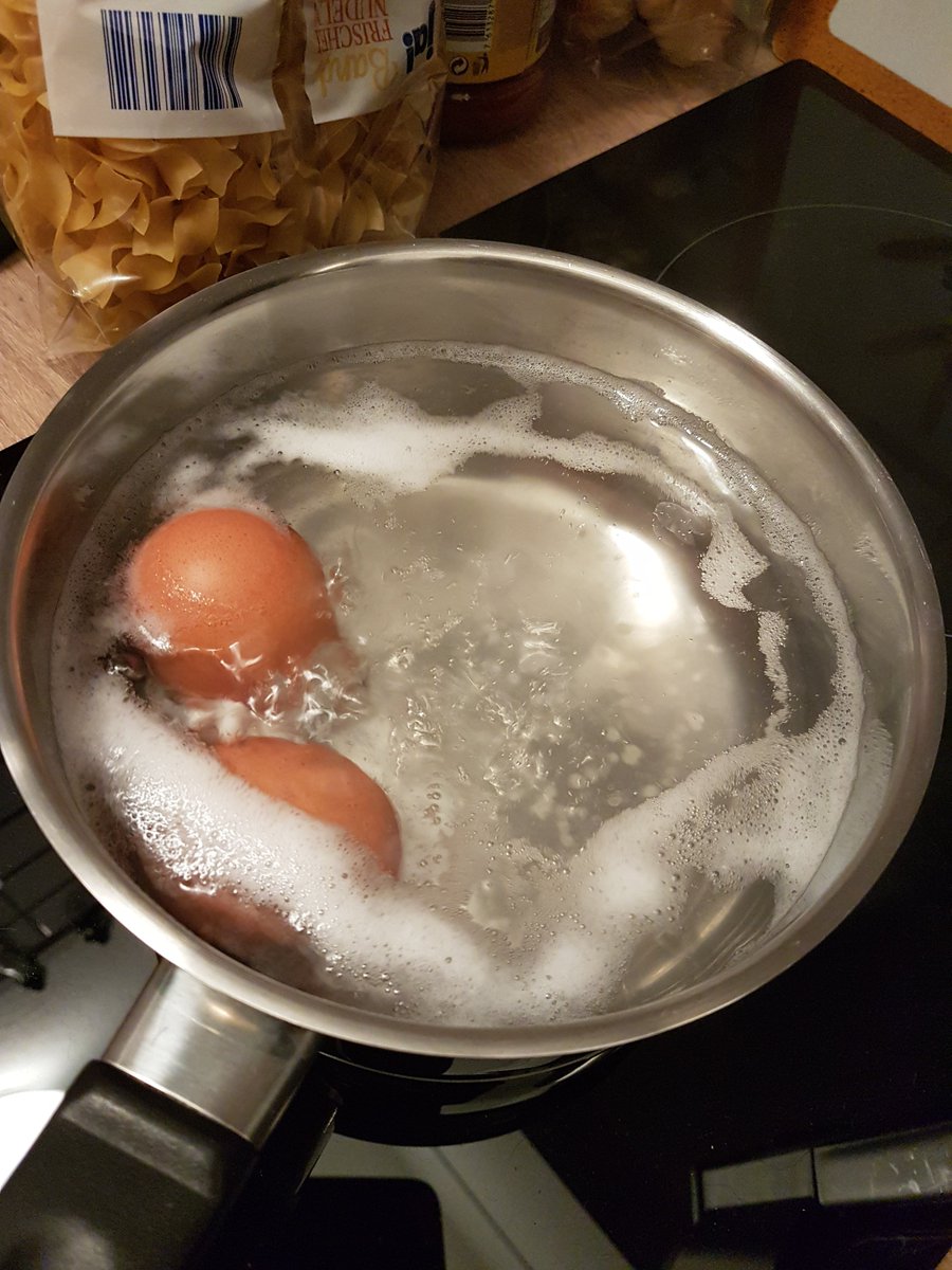 DodoCoder's tweet photo. Die Ferienwohnung hat keinerlei Werkzeug zum Lochen von Eiern. Nicht mal ne simple Nadel.
Ich WILL aber jetzt gekochte Eier. Dann eben schaumig und flockig 😌
Ich lass mir doch vom Umstand der Situation nichts verbieten!
#sturheit #ichwillaber https://t.co/KKprwawiDx