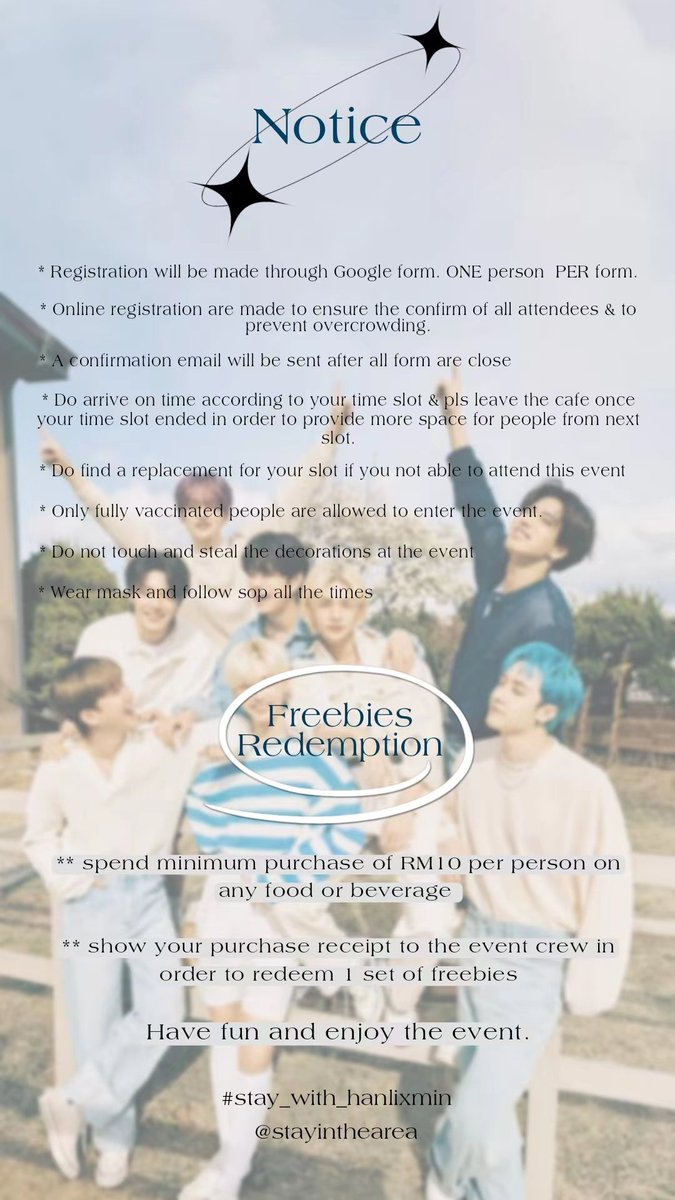 stayinthearea's tweet photo. TO ALL STAY ~ WE'RE GOING TO HAVE A CS EVENT FOR OUR SKZ SEP BABIES. ALL OF YOU ARE INVITED TO JOIN US ❤️

Google form TBA

Accept walk in once all time slot are full.
Further announcement for walk in will be upload at twitter. Do stay tuned 😉
#STAYwithHanLixMin
#pasarskz
#skzmy https://t.co/KyJQMUaWfD