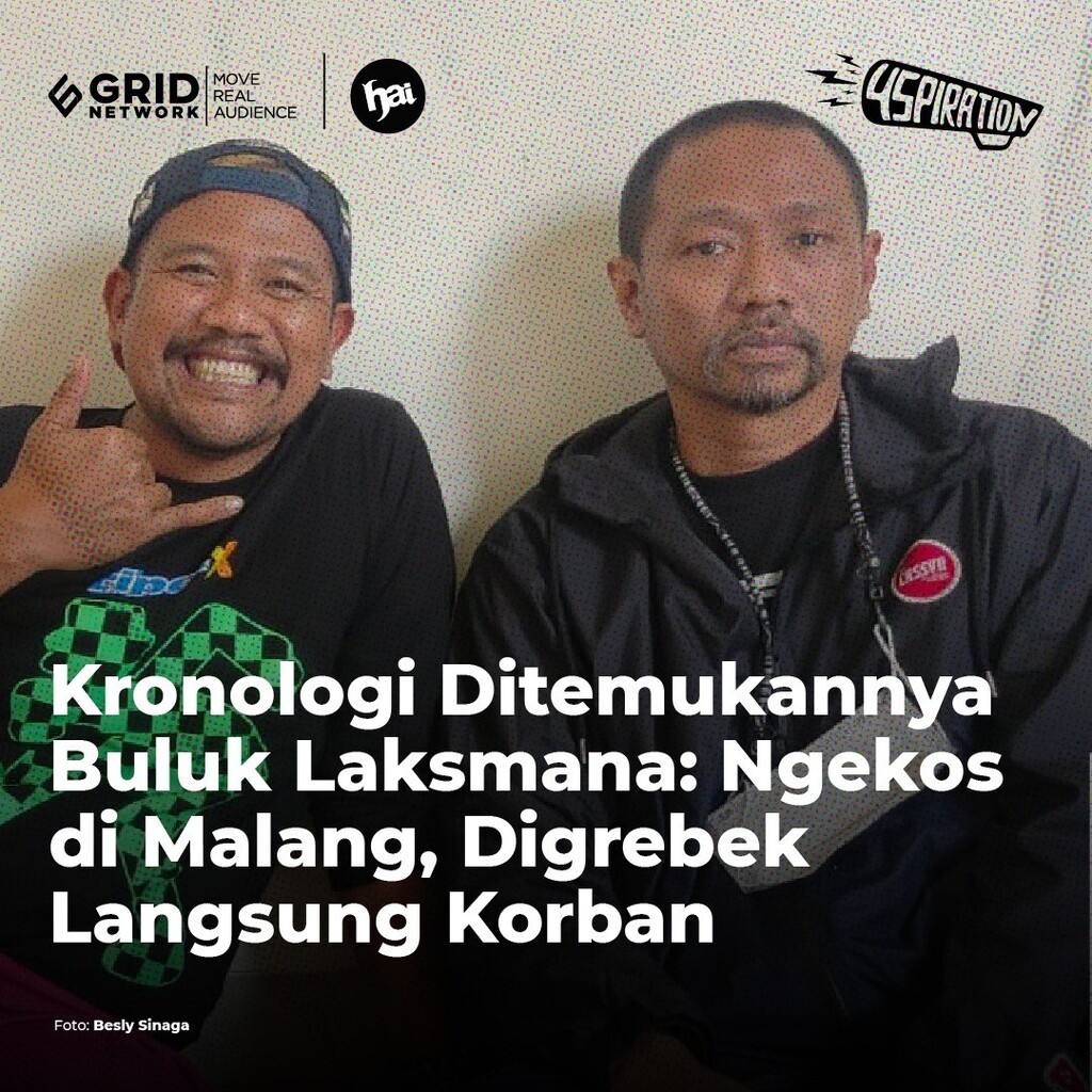 HaiMagazine's tweet photo. Buluk Laksmana ditemukan di Malang. Para korban yang ngegrebeknya langsung di kosannya. Berikut kronologinya!
#haionline #youngnloud #musik #gridnetwork #45piration #buluk #penipu https://t.co/vdeRtewE0e https://t.co/1nj8oIkjD9