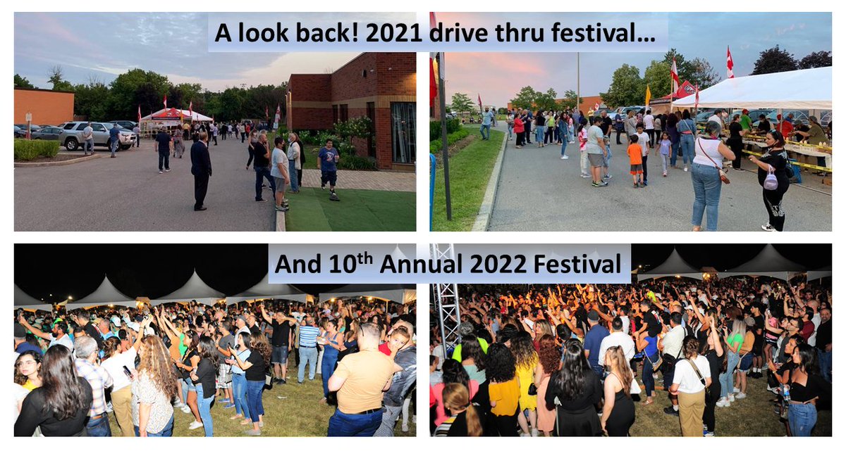 LebFestSauga's tweet photo. What a difference one year and the pandemic affect have had on the Festival this is a look back and a comparison between 2021 and 2022. We are still elated with the 2022 Festival success as the volunteers continue to clean-up. #lebfestsauga https://t.co/keoxGXJOZH https://t.co/k2lrwFV71X
