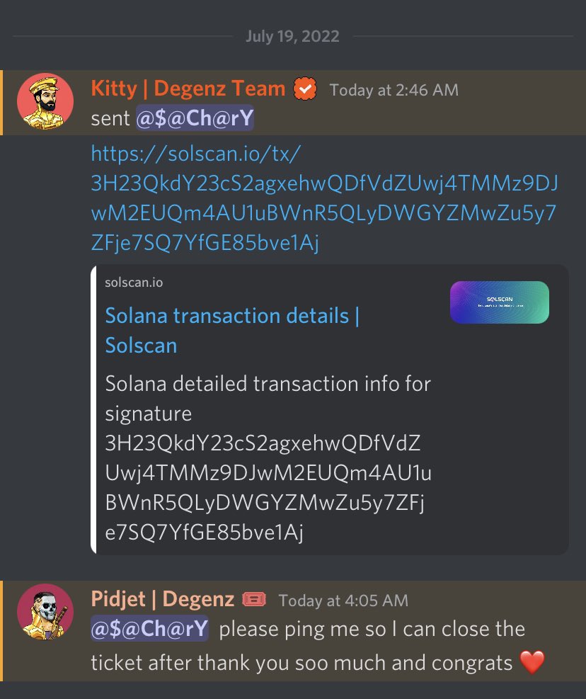 LacedUp (@hodlonbro) on Twitter photo Big Shout out to <a href="/degenzgame/">DEGENZ GAME</a>
This a project I’ve been in since mint. Bear market (is it over) hasn’t stopped them from continuing to develop discord bots. I truly believe “BIG BROTHER BOT” is GMI.
I was a 5 Sol winner from their mint raffle. Thank You team 🤝❤️
P.s. SEE PFP Big Shout out to <a href="/degenzgame/">DEGENZ GAME</a>
This a project I’ve been in since mint. Bear market (is it over) hasn’t stopped them from continuing to develop discord bots. I truly believe “BIG BROTHER BOT” is GMI.
I was a 5 Sol winner from their mint raffle. Thank You team 🤝❤️
P.s. SEE PFP