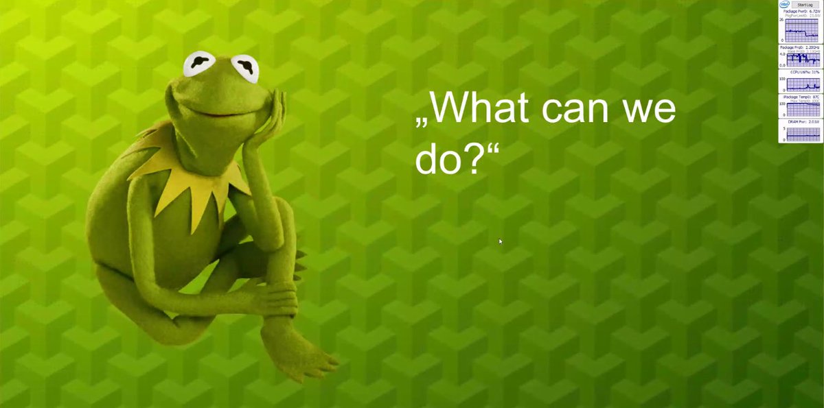 Tim Schade von <a href="/gft_de/">GFT Technologies Deutschland</a> zeigt uns in seiner Session "Green IT" wie man den #carbonfootprint von Software verkleinern kann auf dem #DATEVCodingFestival #DATEVlernt #WeAreDevOps Nicht, wegen des grünen Logos der <a href="/DATEV/">DATEV</a>, sondern weil uns das Thema wichtig ist.