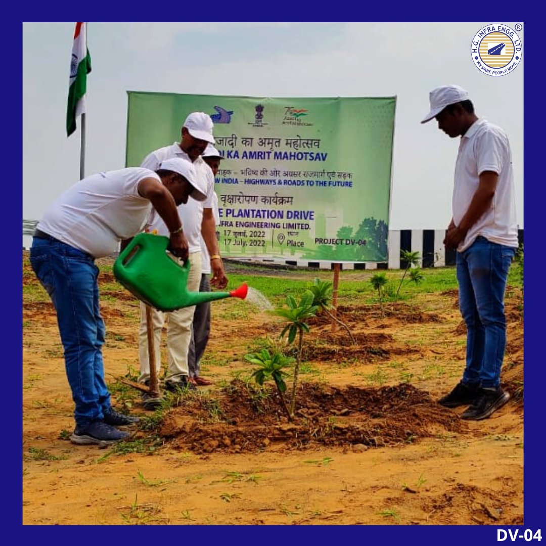 hginfra's tweet photo. On July 17, 2022, the industry celebrated “Azadi Ka Amrit Mahotsav” by organising a Tree Plantation Drive.
The HG team, families and nearby community collectively planted over 10,000 trees at several project sites. https://t.co/ro47k32KLk