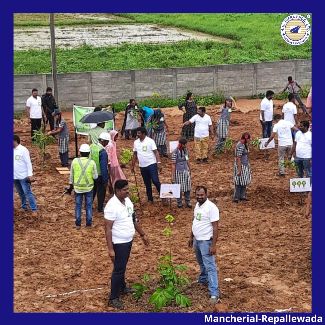 hginfra's tweet photo. On July 17, 2022, the industry celebrated “Azadi Ka Amrit Mahotsav” by organising a Tree Plantation Drive.
The HG team, families and nearby community collectively planted over 10,000 trees at several project sites. https://t.co/ro47k32KLk