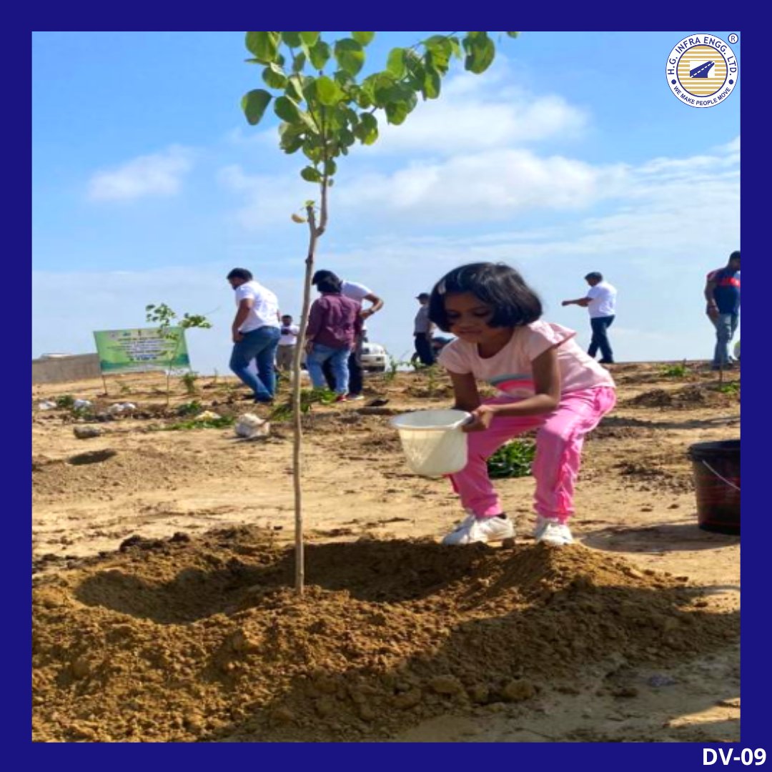 hginfra's tweet photo. On July 17, 2022, the industry celebrated “Azadi Ka Amrit Mahotsav” by organising a Tree Plantation Drive.
The HG team, families and nearby community collectively planted over 10,000 trees at several project sites. https://t.co/ro47k32KLk