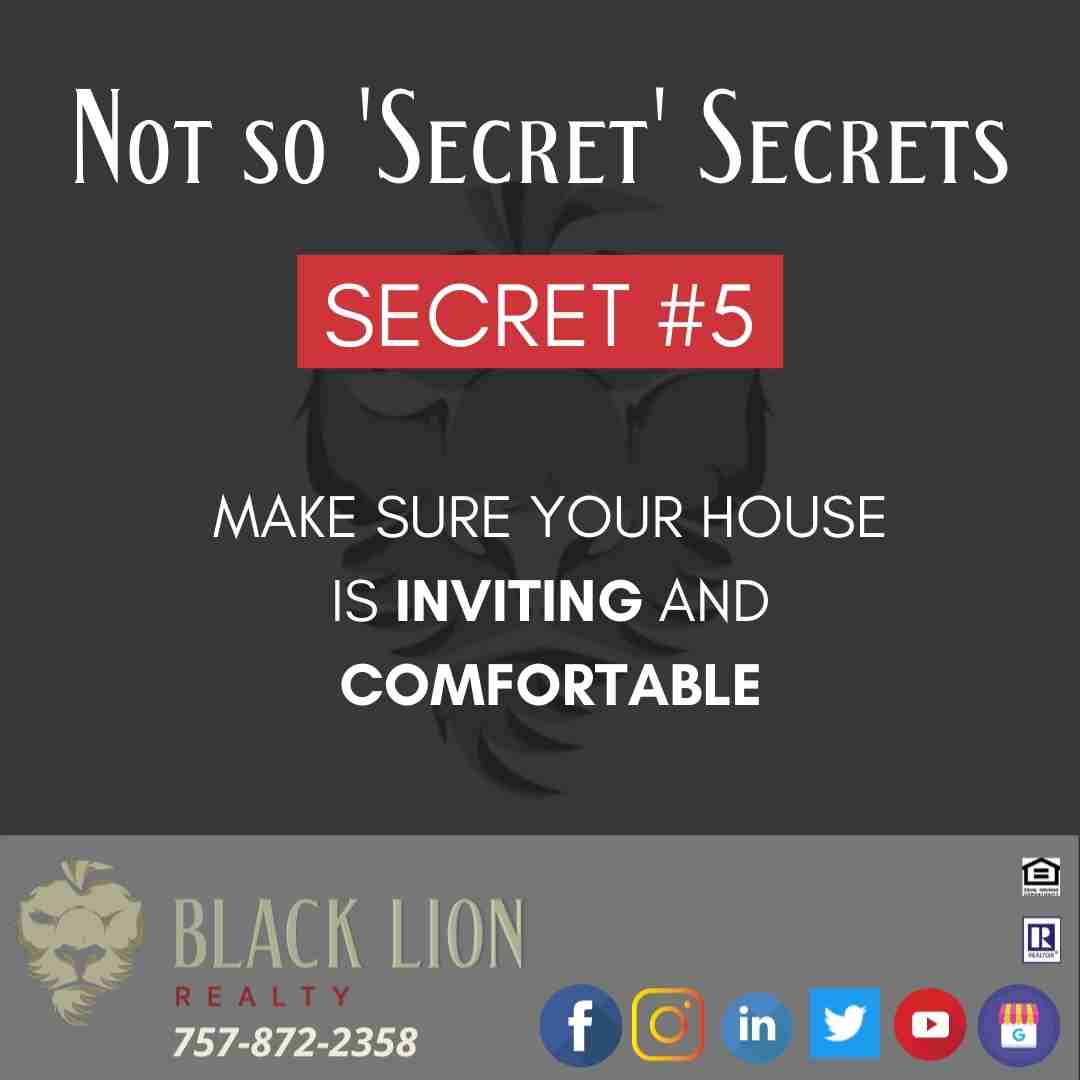 Not so secret, secrets when preparing your home for sale.   Make your home comfortable and inviting. 

#sellyourhome
#getitsoldfast
#prepareyourhome
#listingphotography
#photosmatter
#comfortablehome
#homestaging
#blacklionrealty