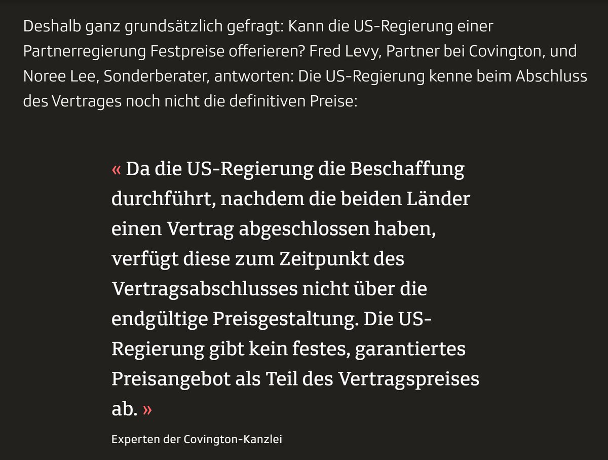 Die Kanzlei Covington, die auch im Rüstungssektor tätig ist, gehört zu den grossen bekannten Anwaltskanzleien in den USA. Sie vertritt Rüstungsfirmen vor Gericht und bietet Beratungen für Rüstungsexporte nach US-amerikanischem Recht an.
Ihr Statement, auch für <a href="/StopF35/">Stop F-35</a> relevant: