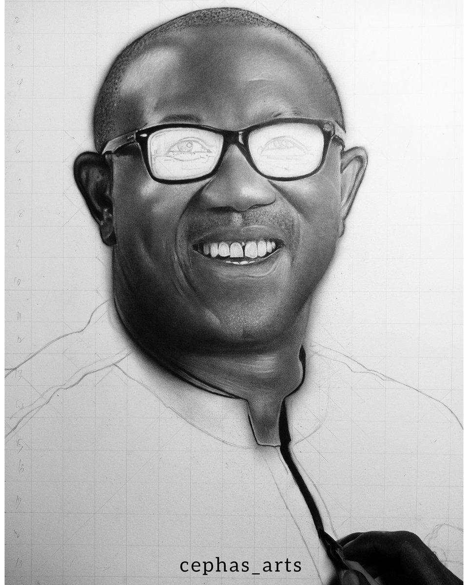 I drew @peterobi under 25 hours with charcoals to celebrate him on his 61st birthday. I'm #Obidient & #OBIdientlyYUSful😄✊ Please support me with RETWEET.🙏🥺 #PeterObiAt61 #ASUUStrike One Million Boys President of Nigeria Adeleke Obi Cubana Abuja NNPC Dammy Larry Daniel Regha