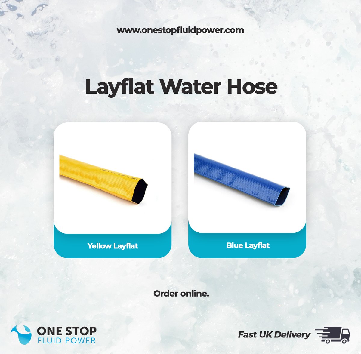 onestopfluid's tweet photo. We could all use some water hose in this current weather! 💦☀️

Available in a range of sizes, fit to handle heavy duty applications.

Explore the full water hose range here: https://t.co/GCfavIYjz1

📞 01482610990
📩 sales@onestopfluidpower.co.uk

#layflathose #waterhose #hose https://t.co/TKEixRxRUR