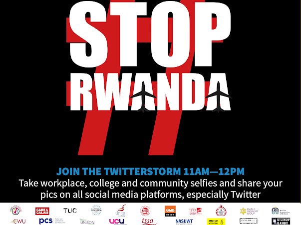 Government plans to deport refugees and asylum seekers to Rwanda for ‘processing’ are inhumane and bring shame on our nation .. they must be stopped! #NotInMyName #StopRwanda <a href="/Care4Calais/">Care4Calais</a> <a href="/TUCGlobal/">TUCGlobal</a>