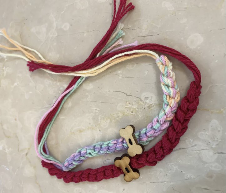 maryanntheresa's tweet photo. I really enjoyed crocheting these rakhis for @ForTheFurKids. They’re perfect for your human or furry siblings. As always, your purchase will help feed, vaccinate, and spay/neuter homeless animals. Order here: 
https://t.co/yDcdxMG3If https://t.co/hYOImlkhah