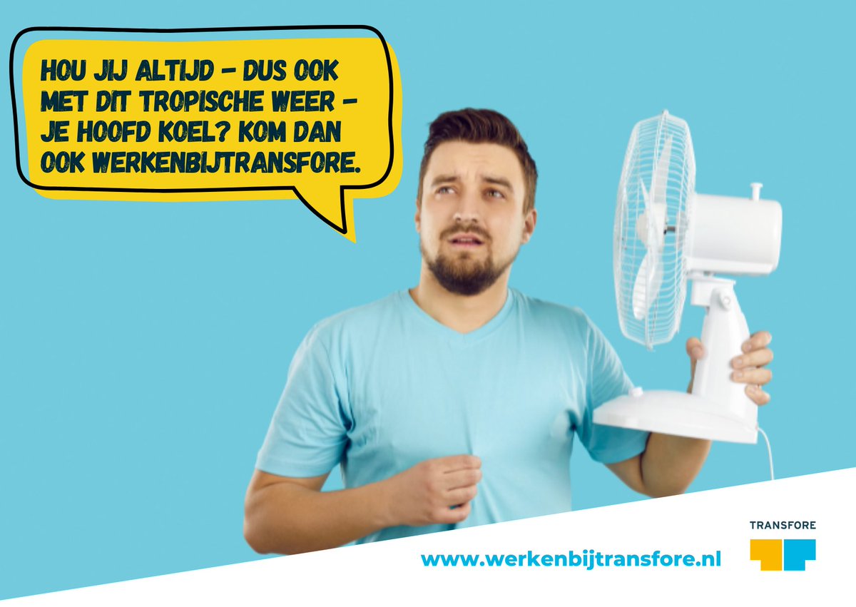 𝗛𝗘𝗘𝗧 - 𝗛𝗘𝗧𝗘𝗥 - 𝗛𝗘𝗘𝗧𝗦𝗧,...

Hou jij altijd - dus ook met deze tropische temperaturen en in crisissituaties- je hoofd koel? Kom dan werken bij Transfore! 

Bijvoorbeeld als forensisch verpleegkundige, psychiater of regiebehandelaar werkenbijtransfore.nl/vacatures