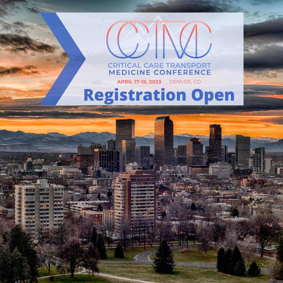 ASTNA2's tweet photo. #Flightnurses, #paramedics, #physicians, #transportprofessionals, join us for the 31st annual #CCTMC2023 in Denver, CO, April 17-19! The Mile High City awaits, a conference you don't want to miss!
Learn More & Register:https://t.co/vABhfAcBfk #transportmedicine #transportnursing https://t.co/dsYjbQhS2v