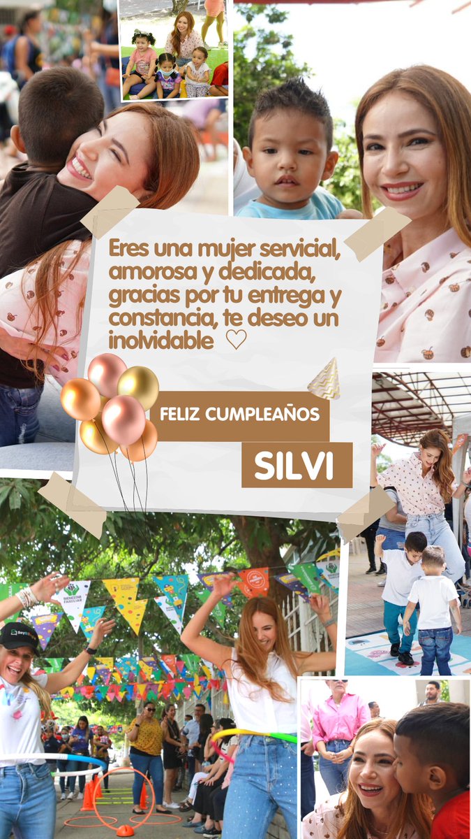 Feliz cumpleaños Silvi✨🥳agradecemos a papá Dios por tu vida, deseo para ti felicidad, amor, salud y bendiciones, que sigas haciendo realidad tus sueños de seguir sirviendo y llevando amor a quienes más lo necesiten 🙏🏼✨🎈🎂 disfruta mucho tu día ❤️ <a href="/SilvanaPuelloV/">Silvana Puello Visbal</a>