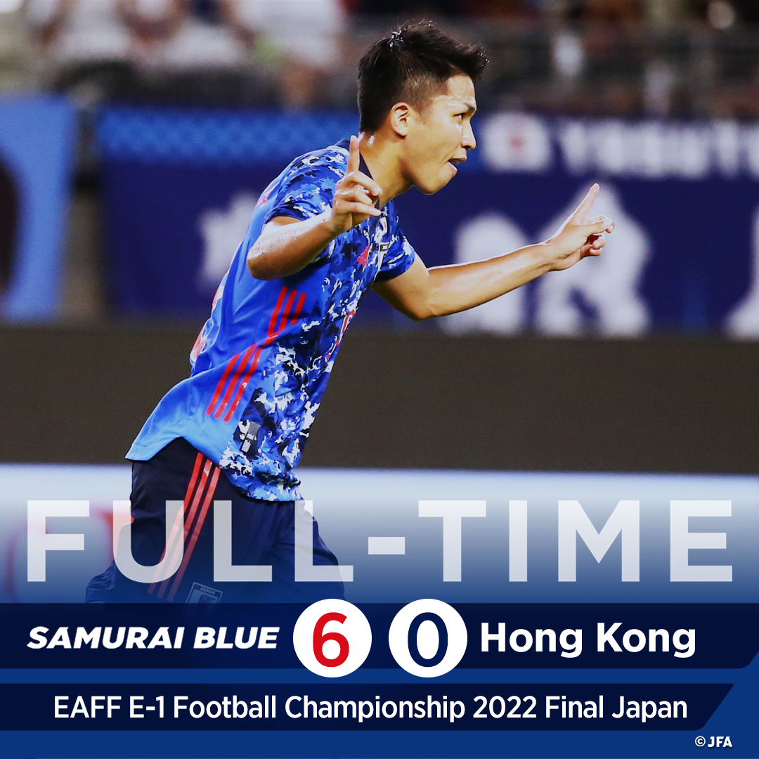 サッカー日本代表 試合終了 Eaff E1 サッカー選手権22決勝大会 Samuraiblue 6 0 香港代表 19 ko フジテレビ Tver T Co Bw0dlwgy3a Jfa Daihyo サッカー日本代表 T Co Qkg8xqjqza Twitter
