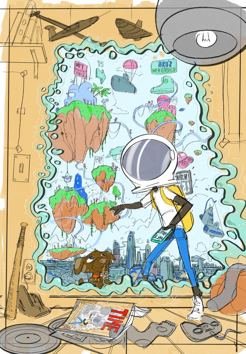 Rough sketch while the team was debating what story point the TIME cover should make.