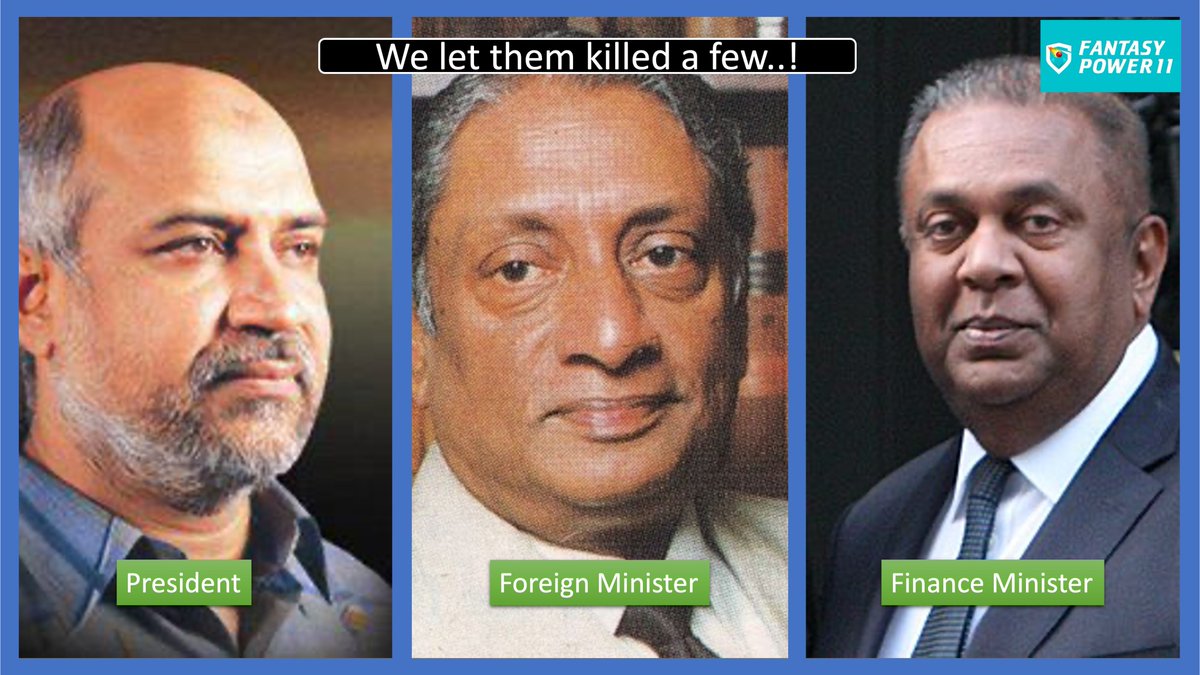 rtuthaya's tweet photo. My Fantasy team for the current parliament. We let them killed a few. https://t.co/NUFzIGpzi6