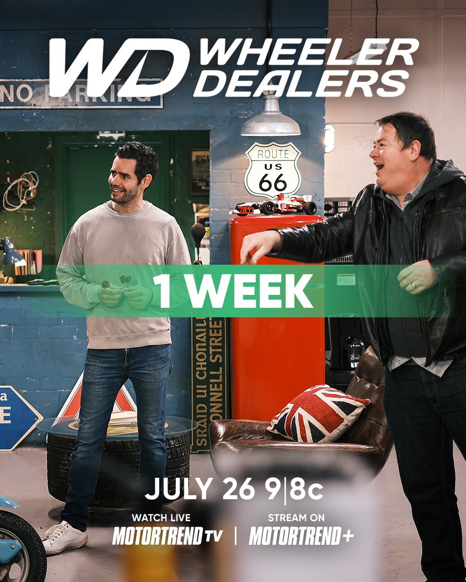 1️⃣ WEEK AWAY! Catch up on the latest season of <a href="/WheelerDealers/">Wheeler Dealers</a> now on MotorTrend+ ➡️ motortrend.app.link/ItwhW1jq9lb