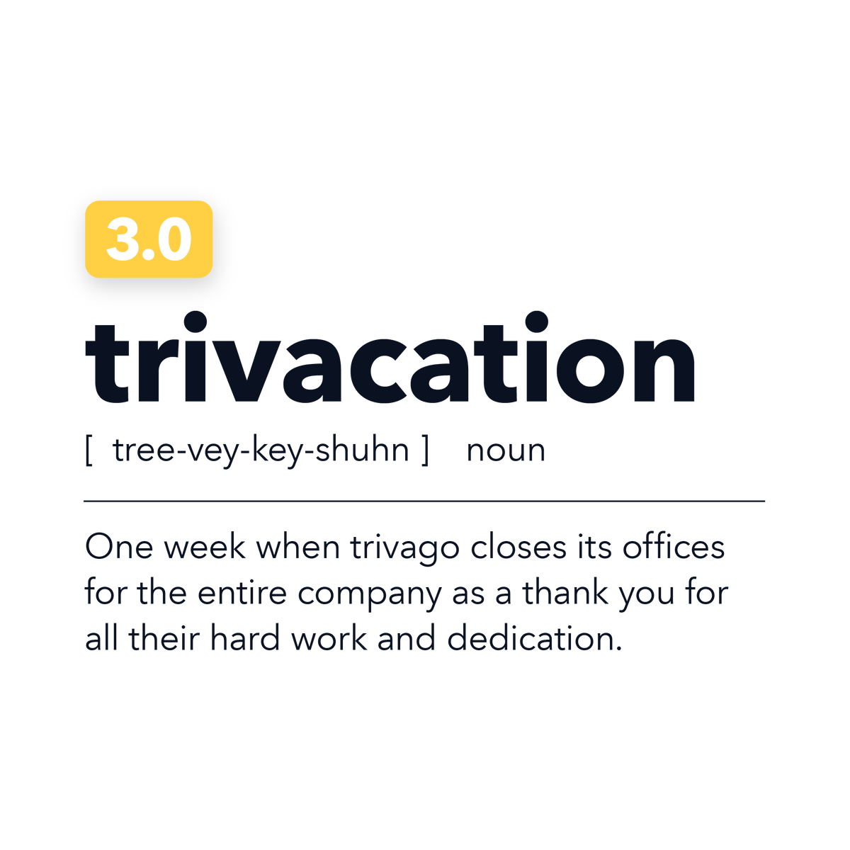Lifeattrivago's tweet photo. This August the whole trivago team will be taking a well-deserved week off for our 3rd annual #trivacation!

Whether our talents want to travel, dedicate time to their hobbies, or catch up on Netflix, it’s up to them. trivacation is all about recharging 💪

#lifeattrivago https://t.co/wrVyV2jwaZ