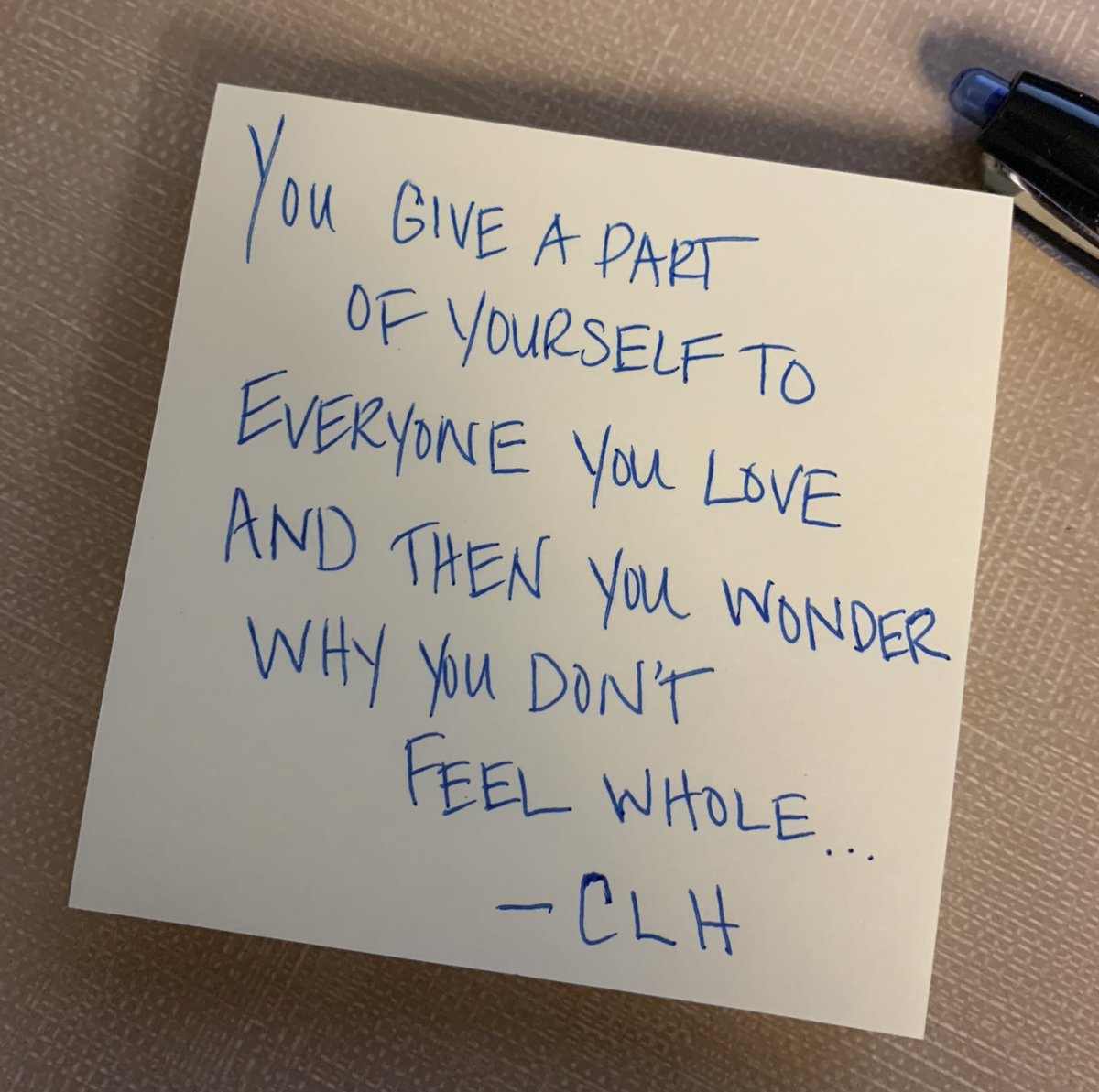 you don’t feel whole