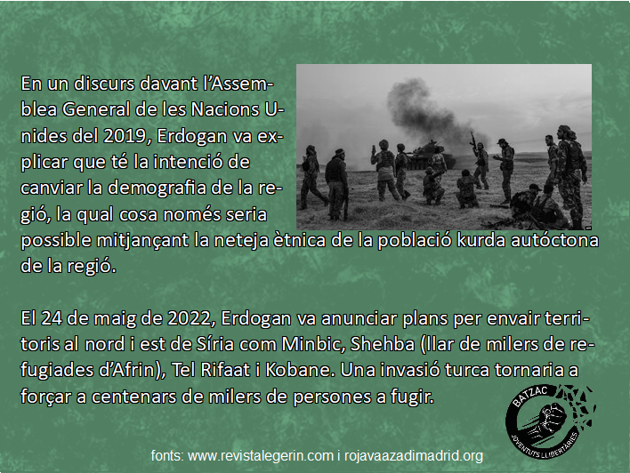 Batzac_JL's tweet photo. Avui es compleixen 10 anys de la Revolució a Rojava, un fenòmen que ha inspirat a col·lectius d'arreu del món, però actualment el treball de tants anys es troba en perill. Avui, més que mai, hem de mostrar la nostra solidaritat amb el moviment. 👇 https://t.co/bHm6OxavEu
