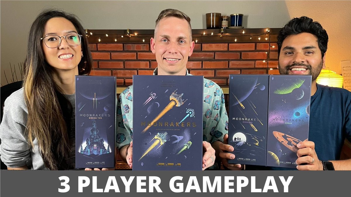 Please join us for a 3-player playthrough of “Moonrakers,” with the “Binding Ties,” and “Overload” expansions designed by Max Anderson, Zac Dixon, &amp; Austin Harrison and published by IV Games. Titan edition is now on Kickstarter. Check it out here -

Link: youtu.be/R2j7tOW8s34