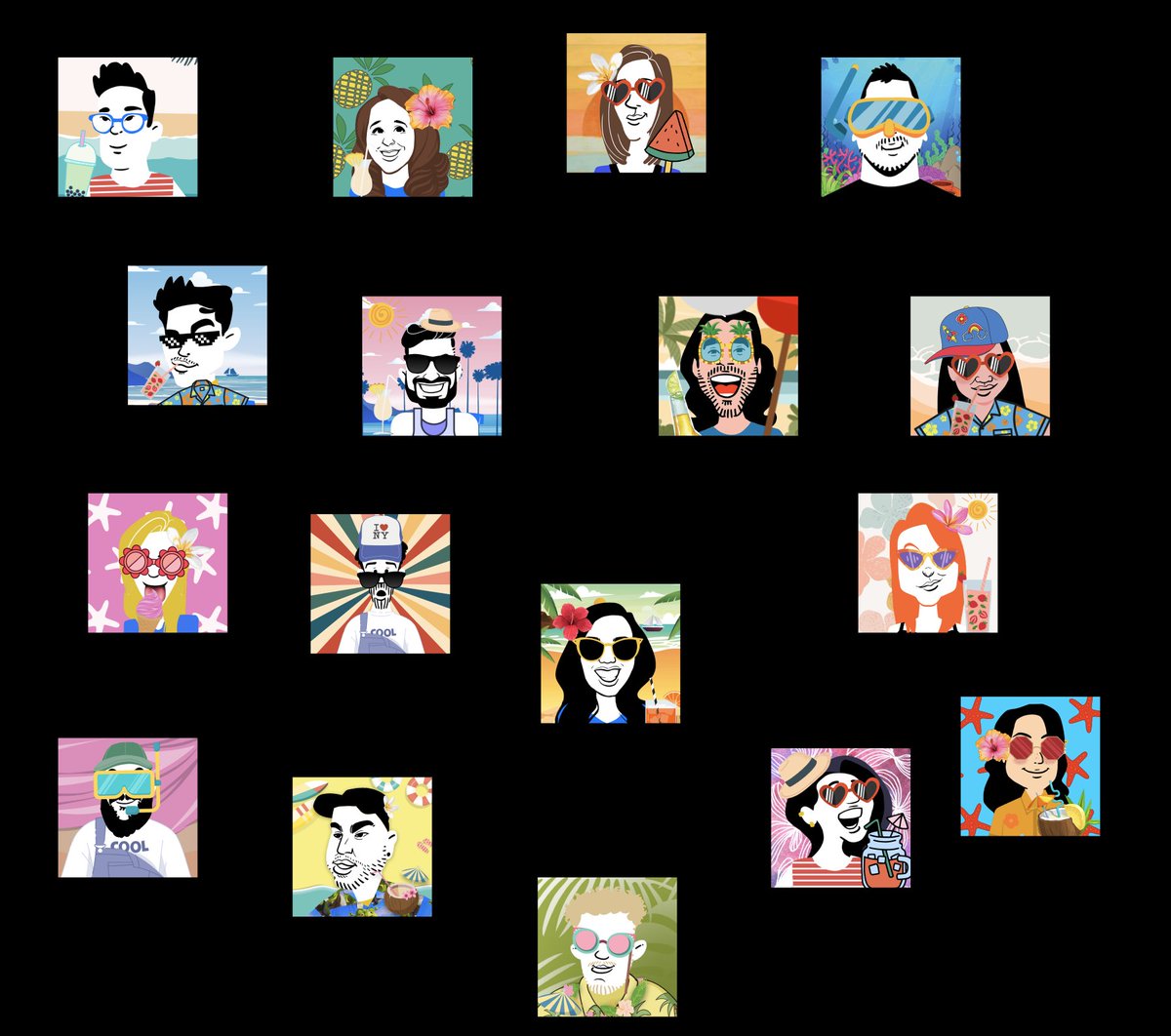 trycatalog's tweet photo. Our team spent a few moments last week updating our avatars to match this warm weather. 😎 🏖 https://t.co/czvZHLOt9m