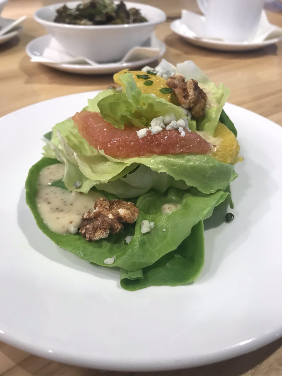 Enjoy one of our classic salads butter lettuce | citrus segments | candied walnuts | bleu cheese | mustard vinaigrette.  Pair it with a glass of Massey Dacta Sauvignon Blanc #1833 #summer #salad #wine #foodie #foodporn #salad #healthy #foodie #instafood #yummy