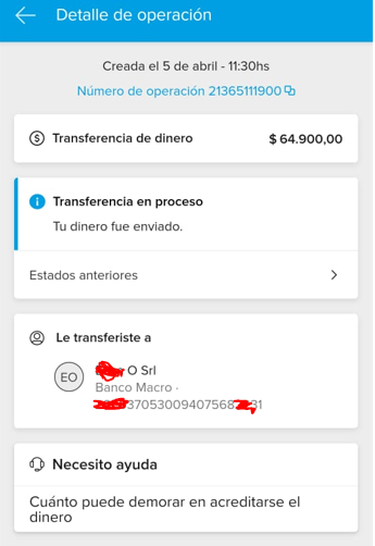 yeeicobs's tweet photo. Esta es la historia de cómo @mercadopago Se quedó con $64900 míos el 5 de abril de 2022 y luego de varios reclamos fallidos simplemente lo voy a contar por acá para que tengan cuidado. https://t.co/QsuCw18OrD