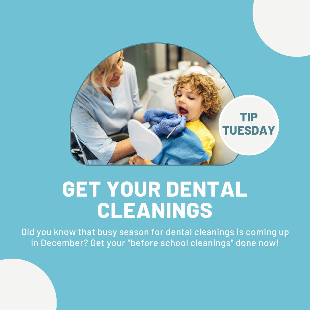 mycarefactor_'s tweet photo. Tip Tuesday: Did you know that December and January begin the busy season for dentists? Get your dental cleanings scheduled now to beat the rush and support that smile! #healthcare #dentalcleaning #dentists #carefactor #tiptuesday https://t.co/1fAa7FLa74