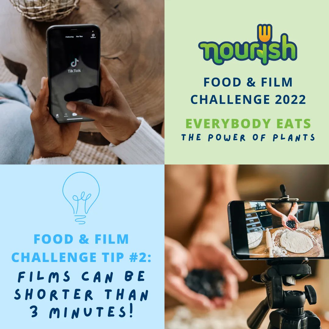Food &amp; Film Challenge Tip #2: Entries can be shorter than 3 mins! Even a TikTok video can qualify as an entry as long as it fits the theme "Everybody Eats: The Power of Plants".

Submit your entry before Oct 10 for a chance to WIN! 🏆 nourishns.ca/blog-all/2022f…

<a href="/devourfest/">Devour!</a> <a href="/CBCNS/">CBC Nova Scotia</a>