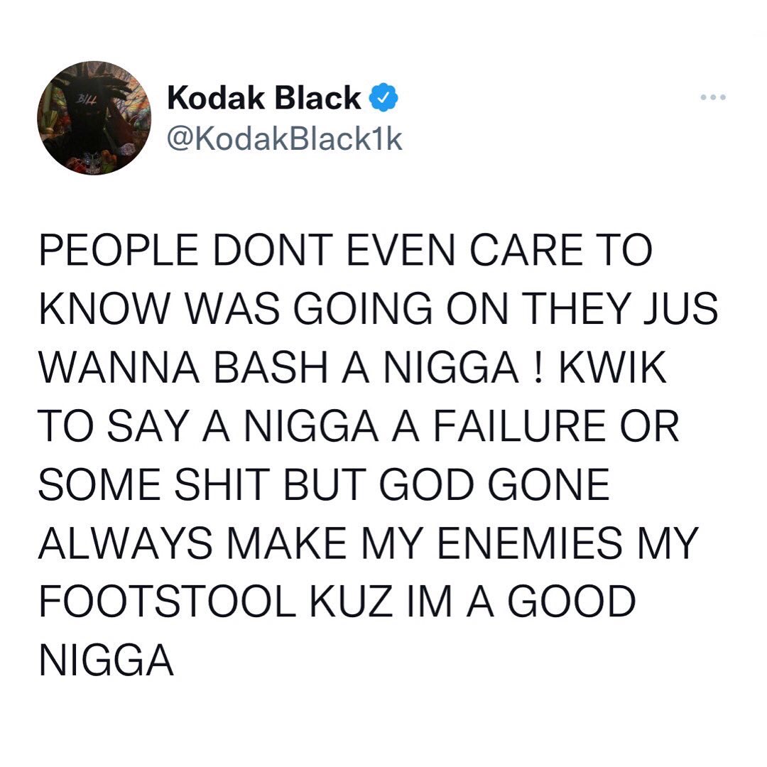 No Jumper Kodak Black Has Some Words For The Officer Who Arrested Him In Florida Calling Him Officer Pinky D Ck T Co Rzwgvrowrk Twitter