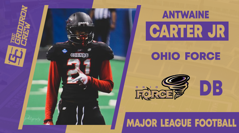 Gridiron_Crew's tweet photo. One of our Class of 2020 Pro Prospects, Antwaine Carter Jr @__PrimeTime25, was listed by @insideMLFB as one of the top 10 players to watch on the Ohio Force in the @MLFBofficial this season. #MLFB

Top 10: https://t.co/sMInRS7x69
Pro Prospect Interview: https://t.co/QJC5f63329 https://t.co/ZtXKB3hOoz