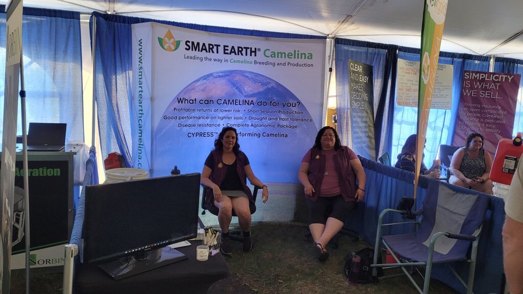 SmartEarthSeeds's tweet photo. Ag In Motion is here and so are we!
Come see Smart Earth Camelina booth AG98 in FFC Pavilion tent.
#aginmotion https://t.co/AecNnA6bsm