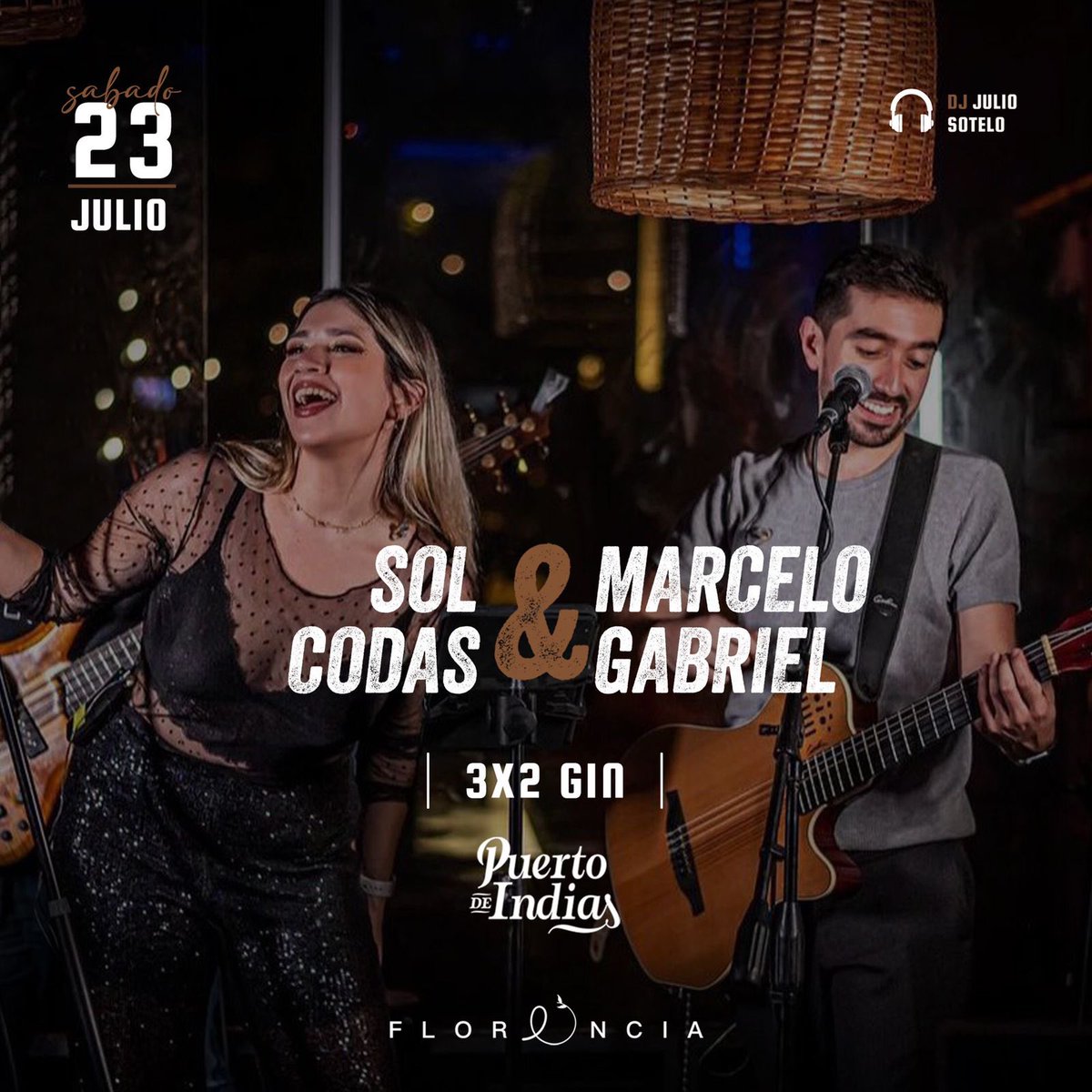 Semanita cargada de buena música pero sobre todo de buenas promos 

Miércoles 
Marcos Kasanetz 
2X1 de Chopp 

Jueves 
Arjonita 
3X2 de Fernet 

Viernes 
Peñeando
3X2 de Corona 

Sábado
Marcelo Gabriel &amp; Sol Codas 
3X2 de GinTonic 

Reservas al 📲 0981229416