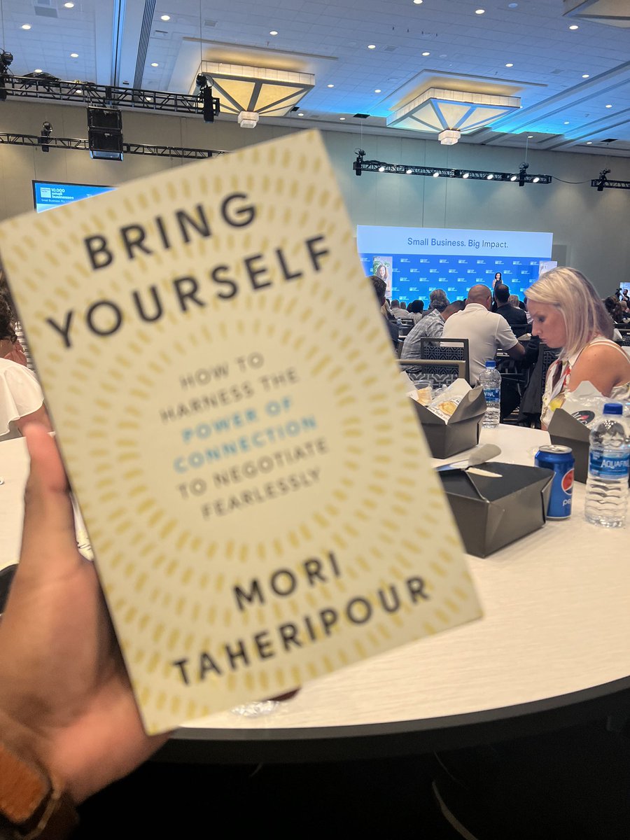 BrandonArmant's tweet photo. Enjoying this breakout session on The Art of Negotiation with @MoriTaheripour at the @GS10KSmallBiz Summit in Washington, DC.
Thanks, Mori and #GoldmanSachs for the free book! Can’t wait to read it and learn!
#MakeSmallBig #GoldmanSachs #10KSB #BAMMm https://t.co/FC7IbbwSij