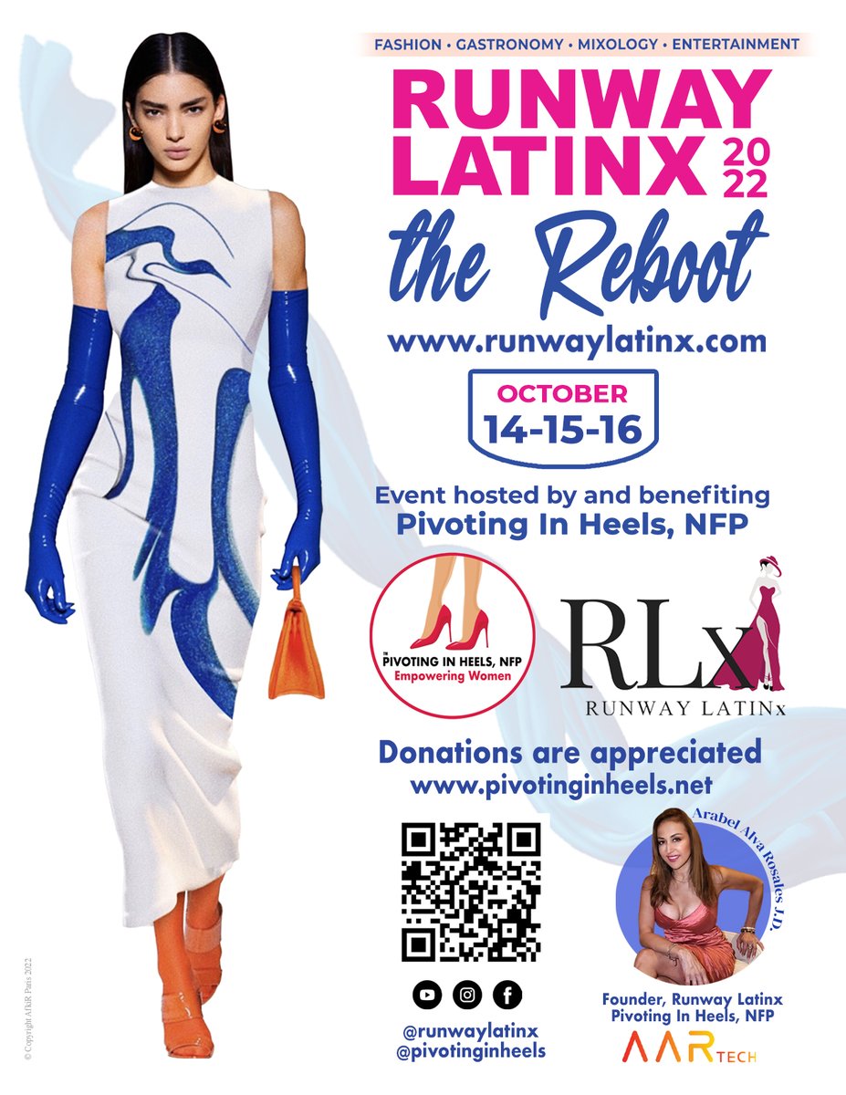 We are very excited to announce our official dates for Runway Latinx 2022 "the Reboot" Purchase your "Early Bird" 
eventbrite.com/.../runway-lat…...
#fashionshow #designers #chicagoevents
