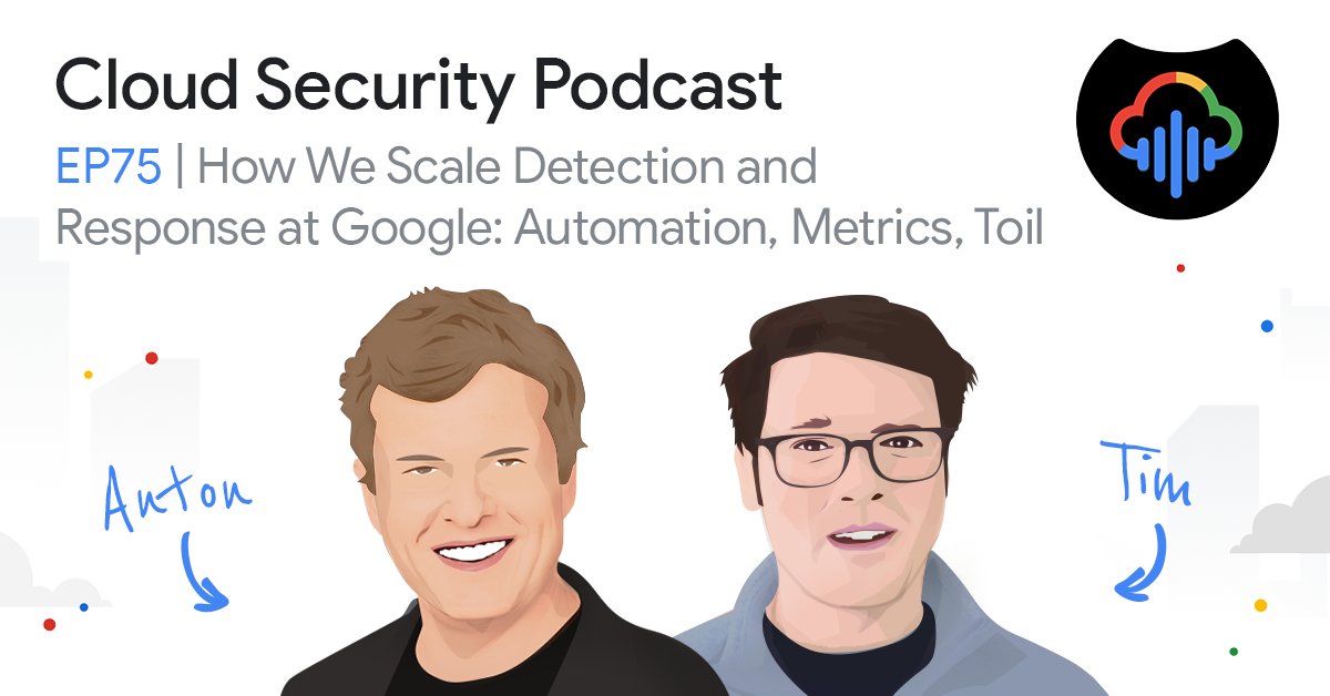 Sunil Potti (@sunilpotti) on Twitter photo The latest episode of the <a href="/CloudSecPodcast/">CloudSecurityPodcast</a> features guest <a href="/methodtim/">Tim Nguyen</a>, who gives a look behind the curtain at how scaled detection and response is done at <a href="/Google/">Google</a>: goo.gle/3INLkiw The latest episode of the <a href="/CloudSecPodcast/">CloudSecurityPodcast</a> features guest <a href="/methodtim/">Tim Nguyen</a>, who gives a look behind the curtain at how scaled detection and response is done at <a href="/Google/">Google</a>: goo.gle/3INLkiw