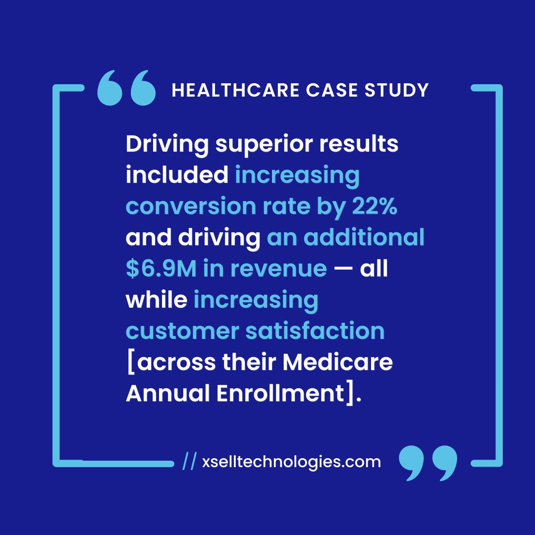 When #ResultsMatter, you want an #AgentAssist solution that delivers. <a href="/XSELL_TECH/">XSELL Technologies</a> focuses on delivering superior results in #healthcare: increasing #conversionrate, driving #additionalrevenue, increasing #CSAT 
Read more: buff.ly/3RLK7fz #casestudy #AI #CX #cctr #sales