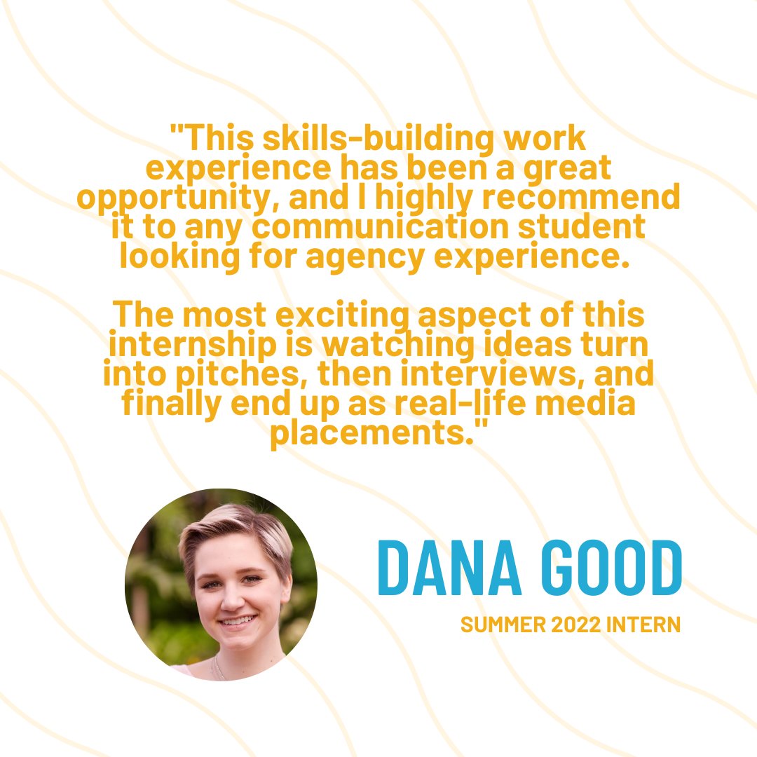 Fisch_Tank's tweet image. Looking for a PR internship for this fall? We want to hear from you! Find out more about our internship program by checking out our LinkedIn post. bit.ly/3ofxLPj

#PRinternship #InternshipOpportunity