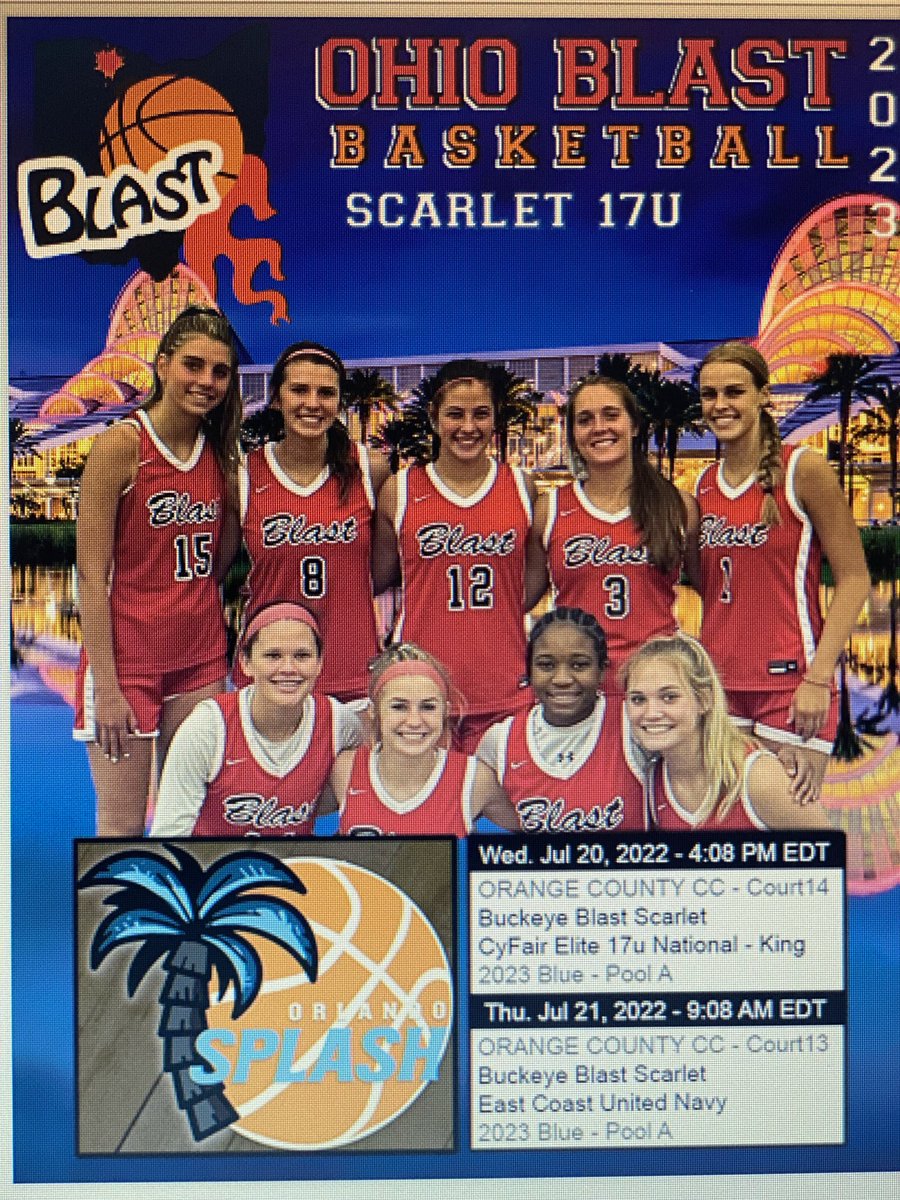 💥 Catch this talented group go to work, in Orlando, starting tomorrow! 💥 <a href="/The_Blast_AAU/">Buckeye State Blast Girls Basketball</a> @OGBR_Basketball <a href="/PGH_Ohio/">Prep Girls Hoops Ohio</a> @SheHoopsOhio <a href="/cucrusader/">Steve Shaffer</a> <a href="/KeaneCrockett/">Keane Crockett</a> <a href="/MEevans32/">mevans</a>